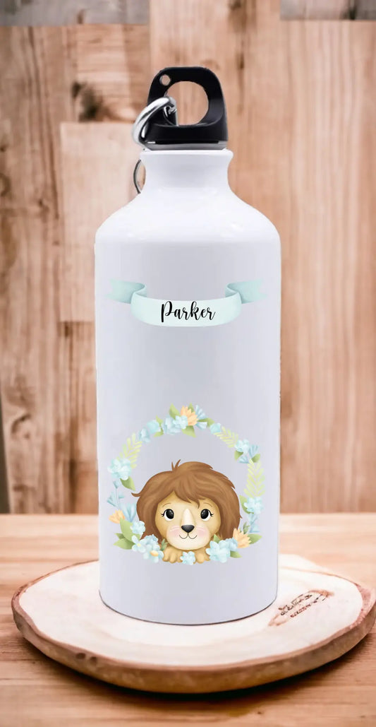 Personalised Baby Boy Animal print Aluminium Bottle