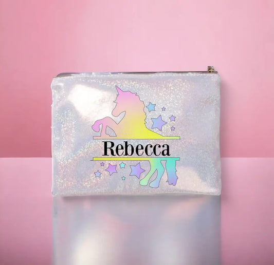 Champagne Glitter Cosmetic Pouch