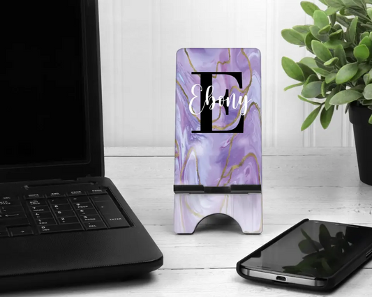 Personalised Marble Effect Phone Stand