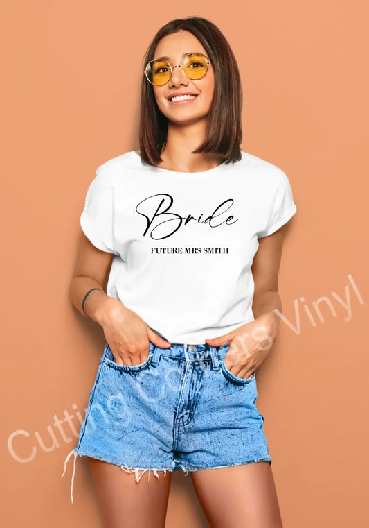 Bride Future Wife Printed T shirt, Brides Gift